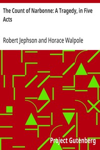 Cover of The Count of Narbonne: A Tragedy, in Five Acts — A Reader’s Guide