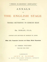 Cover of "Their Majesties' Servants." Ann...