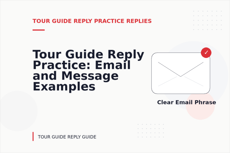 Tour Guide Reply Practice: Email and Message Examples
