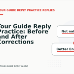 Tour Guide Reply Practice: Before and After Corrections